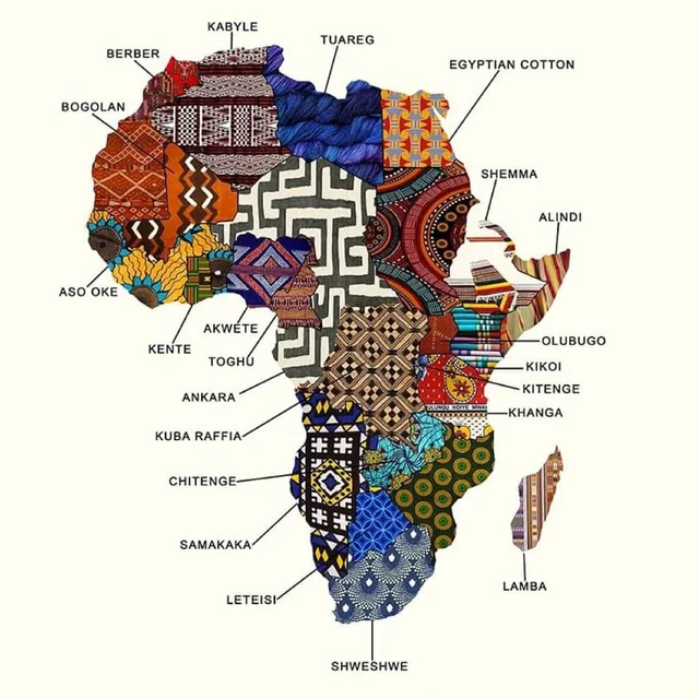Colourful African circular pattern